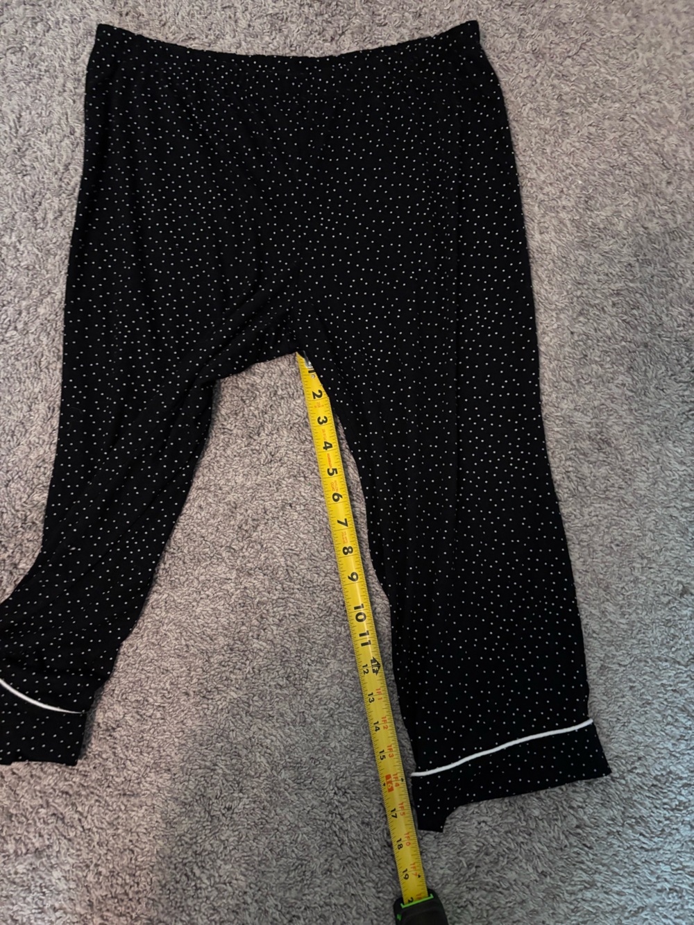 Secret Treasures Black with White Polka Dot Pajama Top and bottom Set Size Large - Picture 10 of 11